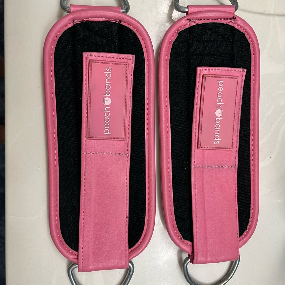 Peach bands ankle straps for cable tower